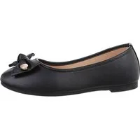 Ital-Design Damen Freizeit Ballerina (85894182) Blockabsatz Klassische Ballerinas in Schwarz