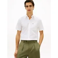 Tommy Hilfiger Kurzarmhemd LIGHT OXFORD SOLID regular fit, Button-down-Kragen