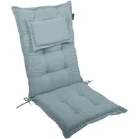 LILENO HOME Hochlehnerauflage Gartenstuhl Auflage, bequeme Sitzauflage für Gartenmöbel, Stuhlkissen, (1 St., 1er Set), Polsterauflage Aqua, Sitzpolster für Klappstühle