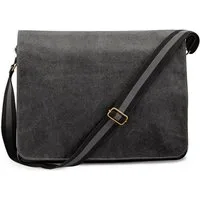 Quadra Messenger Bag Umhängetasche Schultertasche, Beschläge mit Antik-Messingeffekt