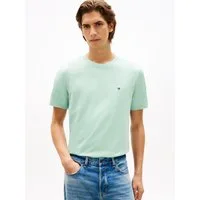 Tommy Hilfiger T-Shirt ESSENTIAL REGULAR FIT SOLID mit Stickerei unifarben, casual, Baumwolle, Rundhals