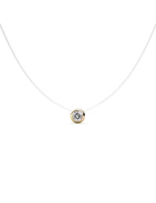 Mond-Halskette - Gold und Kristall