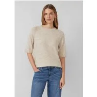 s.Oliver Kurzarmpullover Strickpullover Kurzarmpullover aus Alpakamix