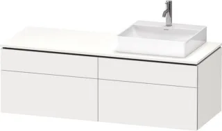 Duravit L-Cube Konsolenwaschtischunterbau wandhängend Weiß Supermatt 1420x550x482 mm - LC4870R848400 LC4870R84840000