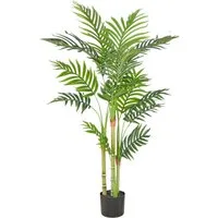 Kunstpalme Bambuspalme, Creativ green, Höhe 120 cm, mit naturgetreuen Palmwedeln