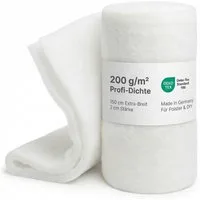 Heiro Stoff Polster Vlies Watte Weiss 150cm breit 200 g/m² Meterware, Meterware - Breite: 150