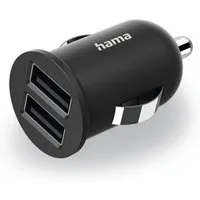 Hama Ladeadapter für Zigarettenanzünder, 2,4A / 12W, 2 fach USB USB-Ladegerät (1200 mA)