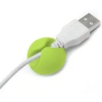 Goods+Gadgets Kabelbinder Kabelbinder & Kabelführung–6er CableDrop Kabelhalter für Schreibtisch (Kabelordner, 6 Stück) Weiß