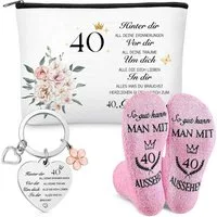 LuxusKollektion Kosmetiktasche Geburtstagsgeschenk Frauen 40 Kosmetiktasche Socken 40 Jahre