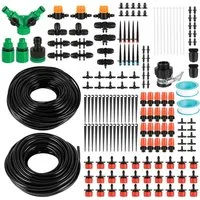 BlingBin Bewässerungssystem 315PCS Garten Bewässerung Kit, 60M+15M Bewässerungsrohre, (1er Set, 315-tlg., 315pcs), Tröpfchenbewässerung Sprühbewässerung Kühlsystem für Landschaft