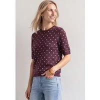 STREET ONE Kurzarmpullover mit Punkten