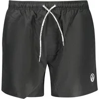 North Sails Badeshorts Herren Badehose Schwarz mit Kordelzug und Taschen - Sommermode 2023
