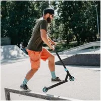 HOMCOM Stuntscooter Pro Stunt Scooter, Tretroller, Freestyle Tricks, 0 km/h, (Roller, 1 tlg., Stuntroller), Alu, Grün 68 x 47,2 x 86 cm