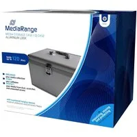 Mediarange CD-Hülle Disc Archive Case DJ Koffer silber für 120 BD / CD / DVD
