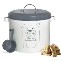 Sendez Hunde-Futterspender Trockenfutterdose mit Deckel Löffel 6 Liter Tierfutter Hundefutterbox