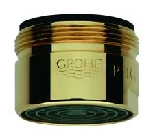Grohe Mousseur 13927 Durchflussklasse C 30l/min 3 bar AG M28x1 gold, 13927G00 13927G00