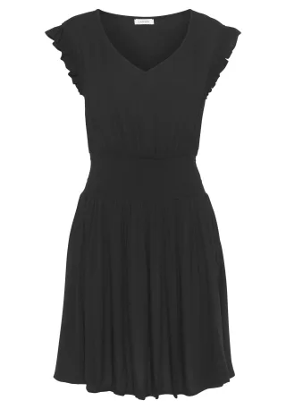 LASCANA - LASCANA Strandkleid schwarz - Gr. - 40