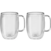 Zwilling Latte-Macchiato-Glas Sorrento Plus, 2-tlg., Borosilikatglas, Doppelwandig, Borosilikatglas, 2-tlg., je 450 ml