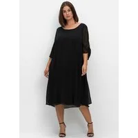 Sheego Etuikleid Midikleid 3/4-Arm im Lagenlook und A-Linie