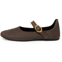 Leonardo Carbone Burgfräulein-Kostüm Damenschuhe "Rieke" aus Nubukleder mit Schnalle, einzigartige Patina, bronzefarbene Schnalle