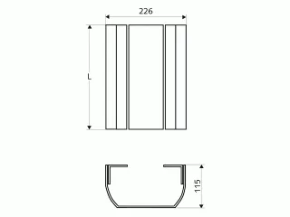 Schell Anschlussblende Duschpaneel LINUS Baulänge 150-450mm 008100899
