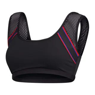 Speedo - Bikini Oberteil für Damen, Netzmaterial (Grau)