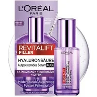 L'ORÉAL PARIS Augenserum REVITALIFT FILLER AUGENSERUM, mit 1,5% purer Hyaluronsäure und 1% Koffein