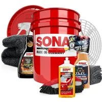 detailmate Sonax Glanz Shampoo 500 ml Auto Wasch Set Plus Ultra Auto-Reinigungsmittel (Plus Ultra, [- Felgenreiniger - Autoshampoo - Detailer)