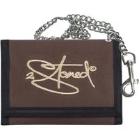 2Stoned Geldbörse Wallet Classic mit Kette und Klettverschluß für Erwachsene u. Kinder, verchromte Kette mit Karabiner