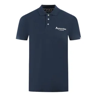Aquascutum London Klassisches Marineblaues Poloshirt