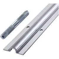 SO-TECH® Torbeschlag Schiebetürbeschlag, Schiebetorrolle oder Laufschiene (1 St), 2m Torschiene für Torrollen (R10) Verbindungsstift Stahl