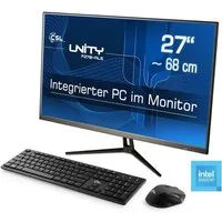 CSL Unity F27-ALS N200 Windows 11 All-in-One PC (27 Zoll, Intel N200, Intel UHD Graphics, 1× HDMI 2.0, 8 GB RAM, 256 GB SSD, passiver CPU-Kühler)