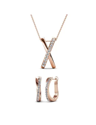 Criss und X Duo Set : Rose Gold und Kristall