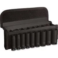 PRO Impact Steckschlüsseleinsatz-Set 3/8", 9-teilig schwarz, tief