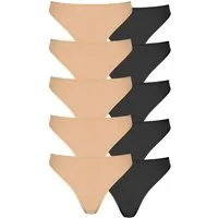 petite fleur by Lascana String (10er-Pack) aus elastischer Baumwolle