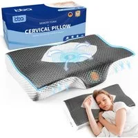 Esun Kopfkissen Orthopädische Ergonomisches Memory Foam Kissen, Nackenkissen, Kissen, Füllung: Rückstellschaum, Rückenschlafer, Bauchschlafer, Seitenschlafer, Set, Seitenschlafer, Rückenschlafer, Bauchschlafer, Set, Kissen, Kopfkissen, Kopfkissen für