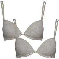 Boobs & Bloomers T-Shirt-BH Anny (2er Pack) mit Schale, mit Schleife, mit Bügel, verstellbare Träger, Baumwollmix