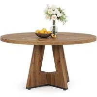 Tribesigns Esstisch Runder Esstisch, Küchentisch für Esszimmer Wohnzimmer, 120 cm
