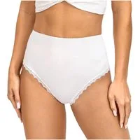 Donna Taillenslip 251 (2-St) Damen 2er Pack Taillen Slips Unterhosen Spitze Baumwolle