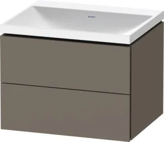 Duravit L-Cube c-shaped Set wandhängend Flanell Grau Seidenmatt 600x480x480 mm - LC6950N90900000 LC6950N90900000