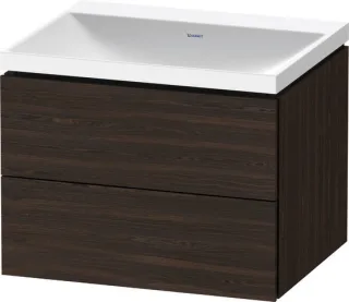 Duravit L-Cube c-shaped Set wandhängend Nussbaum gebürstet Matt 600x480x480 mm - LC6950N69690000 LC6950N69690000