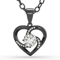 SERASAR Herzkette Halskette Damen 925 Silber, Halskette mit Anhänger, Kette Damen (Classic, elegant, casual, 1-tlg), Damenhalskette aus 925er Sterlingsilber mit 18 Karat Vergoldung
