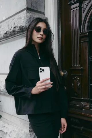 Jane Lushka - Hoodie bello technical Jersey black - Gr. - S