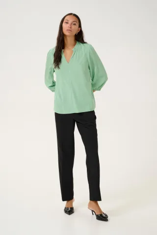 Langarm-Bluse Regular fit Granite Green
