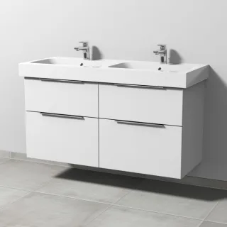 Sanipa 3way Waschtischunterbau zu Geberit iCon Waschtisch mit 4 Auszügen, Weiß-Soft UM65643