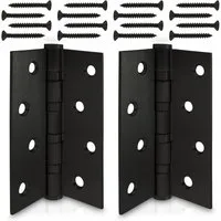 ECENCE Montageband 2x Schwarz Scharnier-e Tür-schanier Edelstahl 304