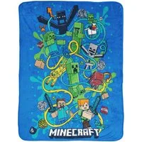 Wohndecke Minecraft Decke Slurp 150x200 cm Kuscheldecke Wohndecke, BERONAGE, passend zur Bettwäsche, ideal für Sofa, Couch, Bett, Auto, Camping