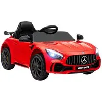 AIYAPLAY Elektro-Kinderauto 12 V Kinderauto mit 2,4G Fernbedienung, USB, MP3, Musik, Belastbarkeit 25 kg, (1-tlg), 3-5 km,h, für Kinder 3-6 Jahre, Rot