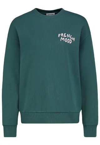 Authentic Style - RE9CIFN3ZWF0c2hpcnQgUnVuZGhhbHM= dark teal green - Gr. - S