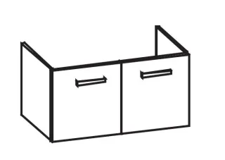 Artiqua 414 Waschtischunterschrank für Subway/Omnia Architectura 611610 Stahlgrau, 414-WU2T-V04-7142 414-WU2T-V04-7142-88